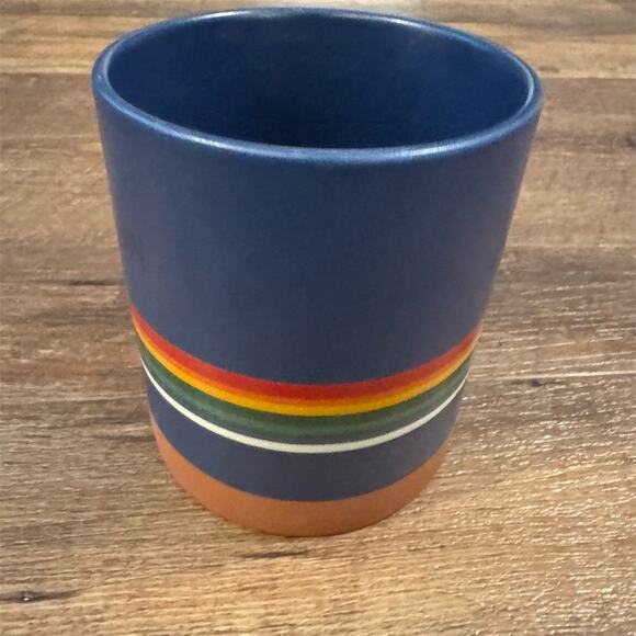 Pendleton Woolen Mills Blue Stoneware Coffee Mug 18oz Stripe National Parks READ - Picture 2 of 8
